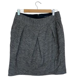 Banana Republic Wool Pleated Mini Skirt With Pockets